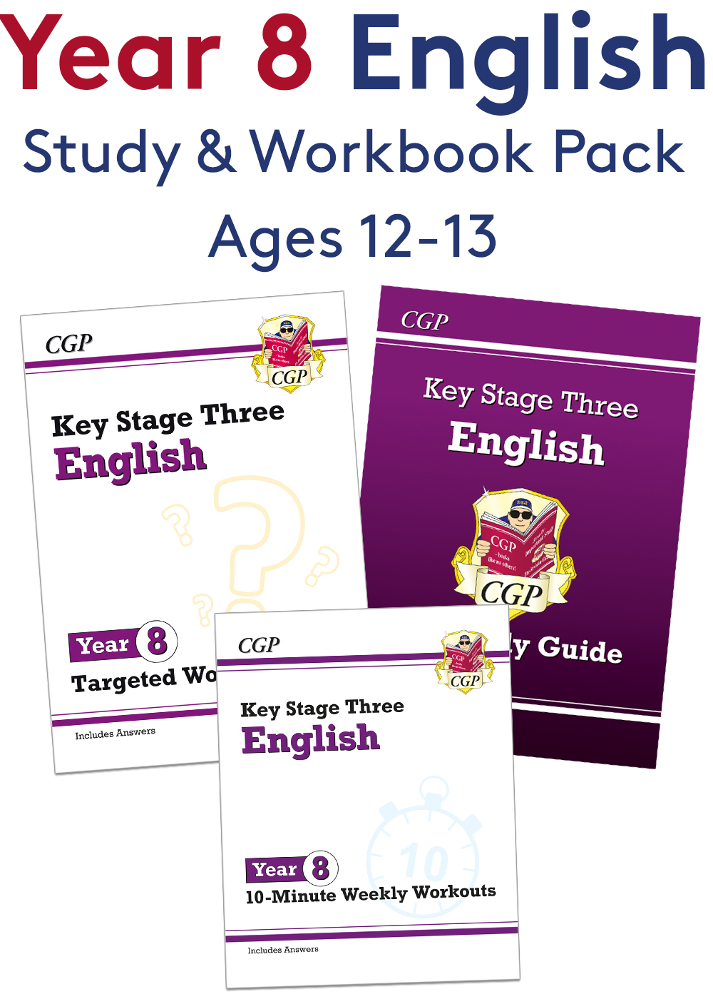 Year 8 English Study & Workbook Pack (Ages 12-13)
