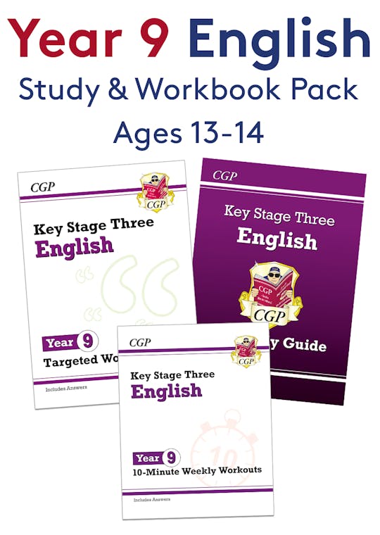 Year 9 English Study & Workbook Pack (Ages 13-14)