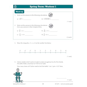Year 9 Maths 10-Minute Weekly Workouts (Ages 13-14) Look Inside Image 4