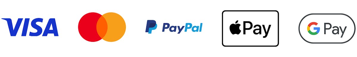 Visa, Mastercard, Paypal. Free Delivery over £30