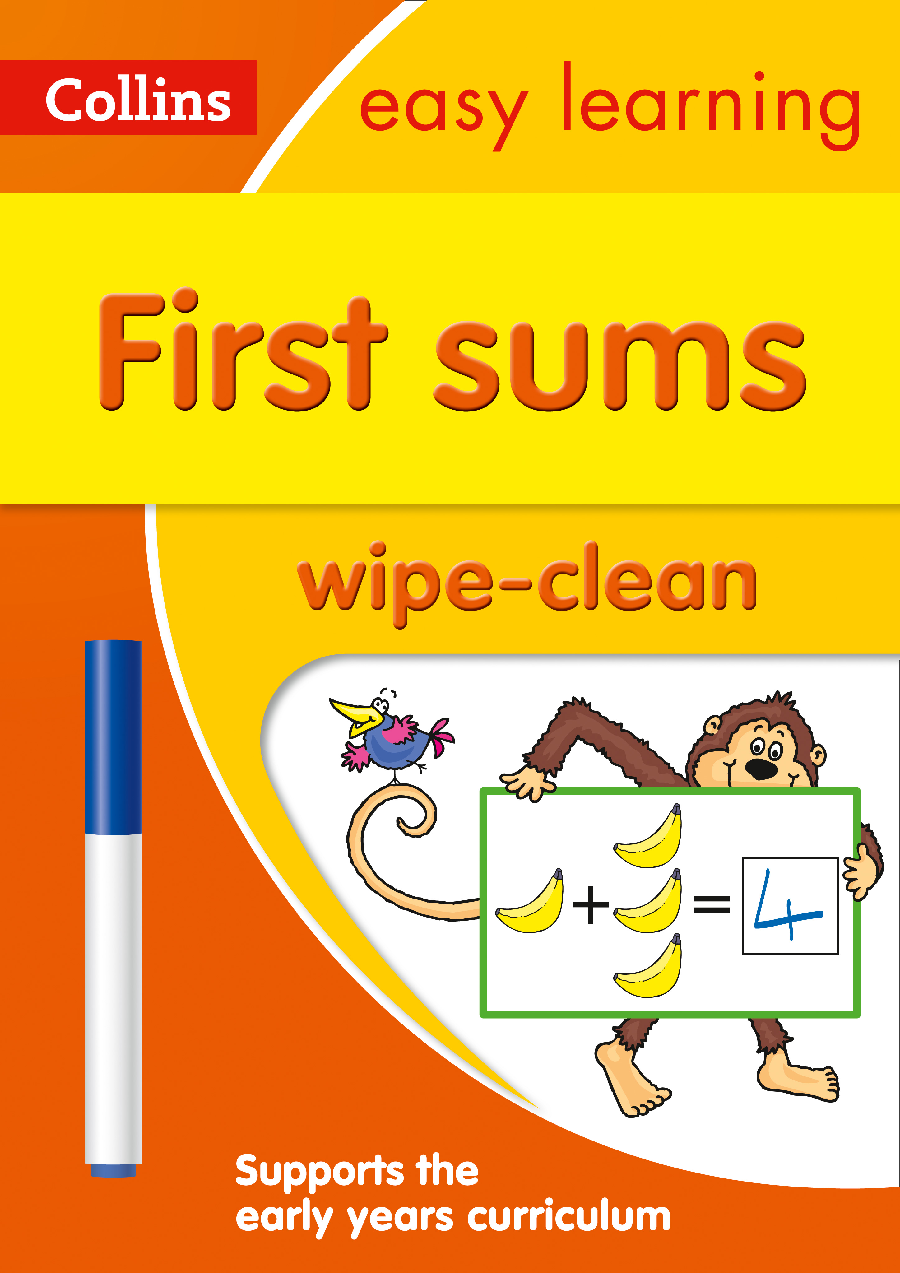 First Sums Wipe-Clean Maths Workbook (Ages 3-5)