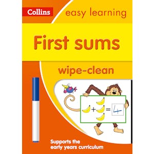 First Sums Wipe-Clean Maths Workbook (Ages 3-5)