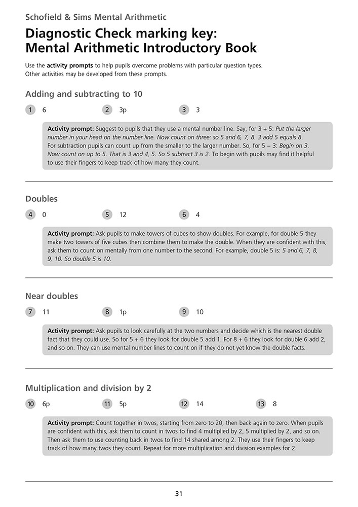 Sample of Mental Arithmetic Teacher's Guide Ages 7-11 Schofield & Sims with Answers NEW (<li>ISBN : 9780721713892</li>)