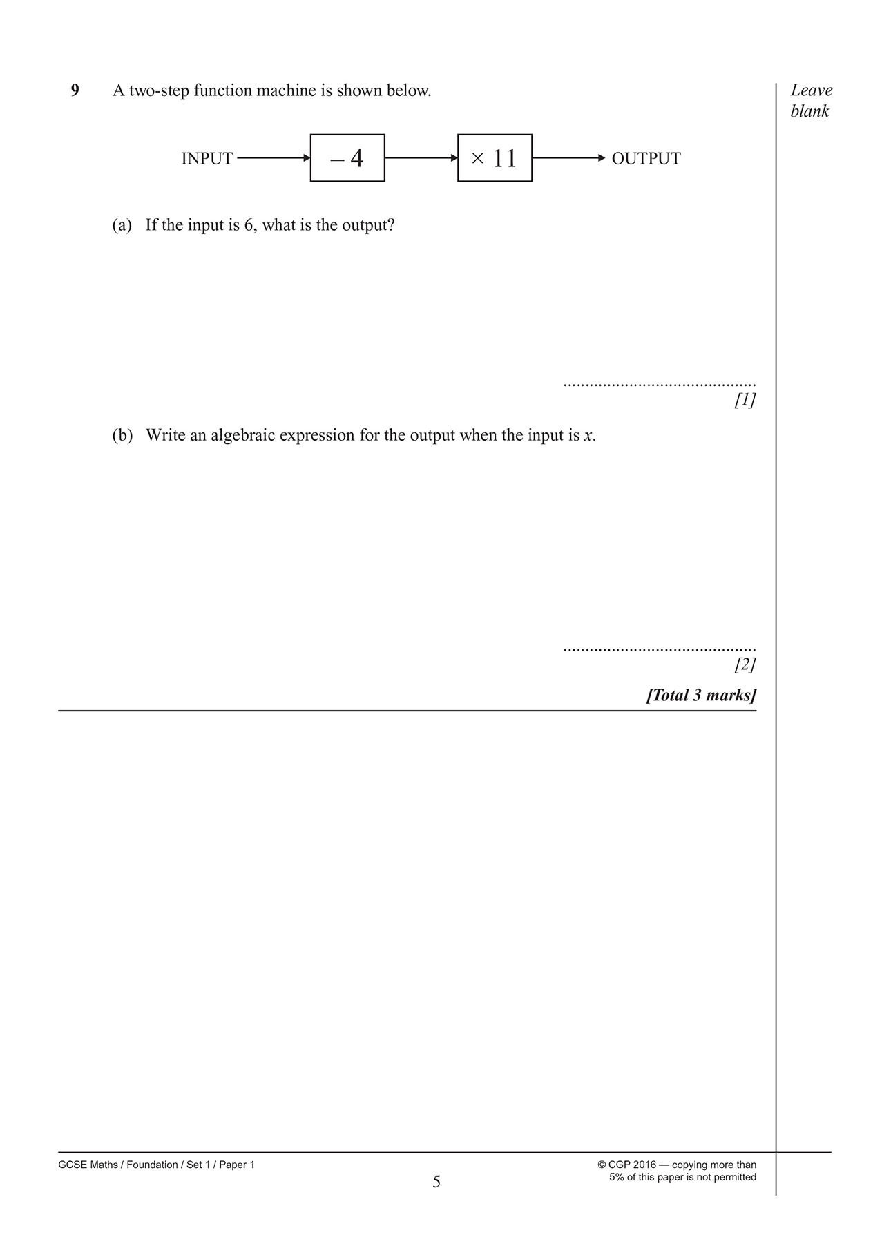 Sample of AQA GCSE Maths Practice Papers Foundation Ages 15-16 CGP with Answers NEW (<li>ISBN : 9781782946625</li>)