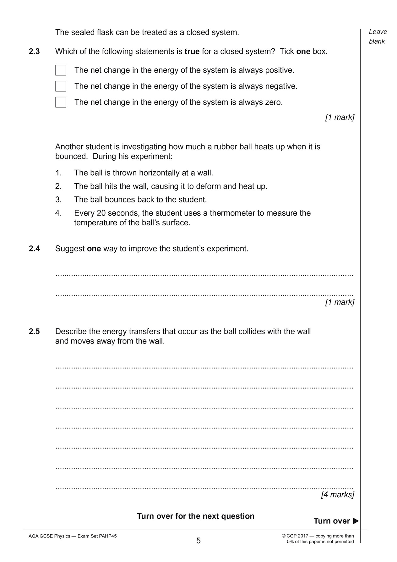 Sample of AQA GCSE Physics Practice Papers Higher Pack 1 Ages 15-16 CGP with Answers NEW (<li>ISBN : 9781782948278</li>)