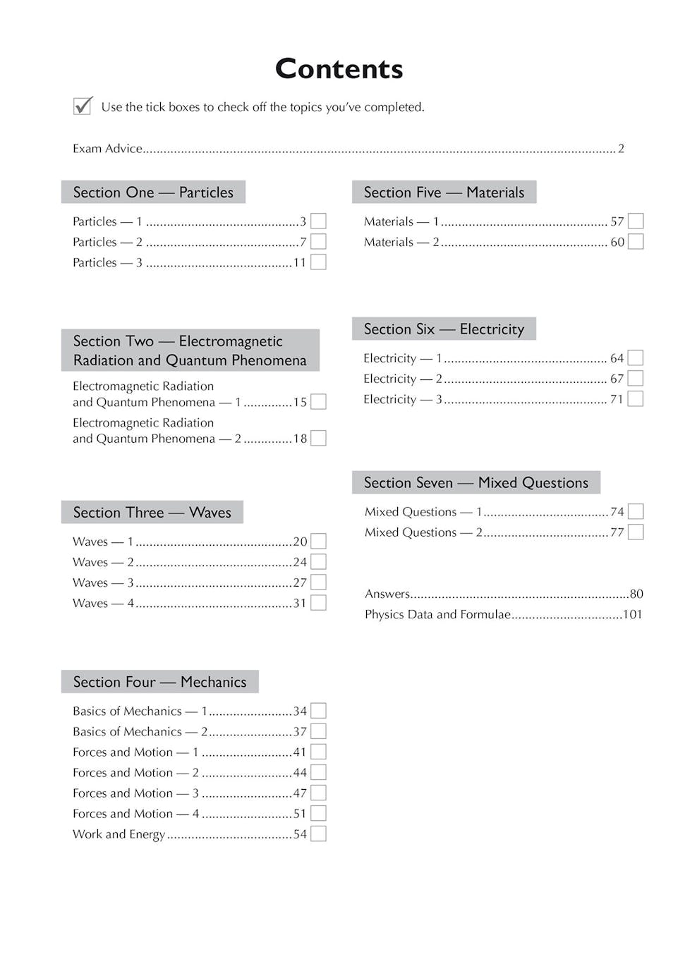 Sample of AQA Physics Year 1 & AS Revision & Practice Pack Ages 16-17 CGP with Answers ()
