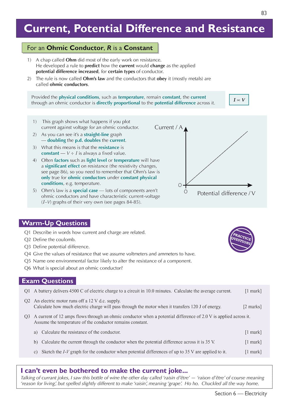 Sample of AQA Physics Year 1 & AS Revision & Practice Pack Ages 16-17 CGP with Answers ()