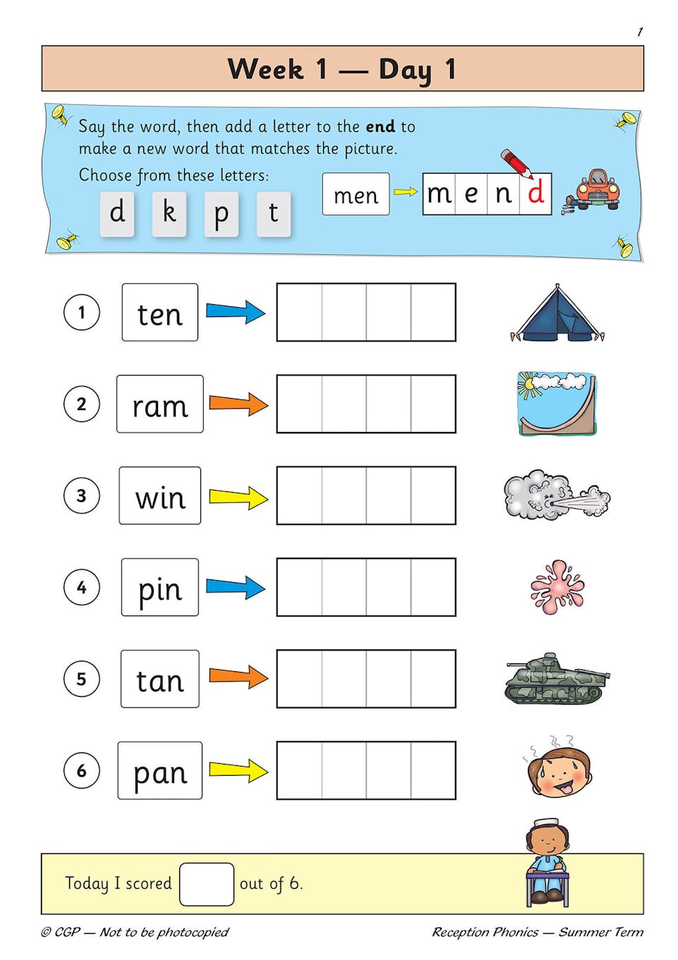 Sample of Reception Daily Practice Books Summer Term Ages 4-5 CGP with Answers NEW ()