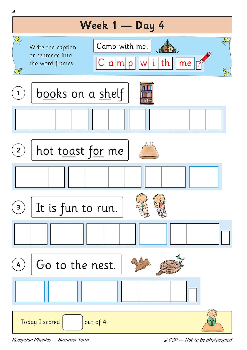 Sample of Reception Daily Practice Books Summer Term Ages 4-5 CGP with Answers NEW ()
