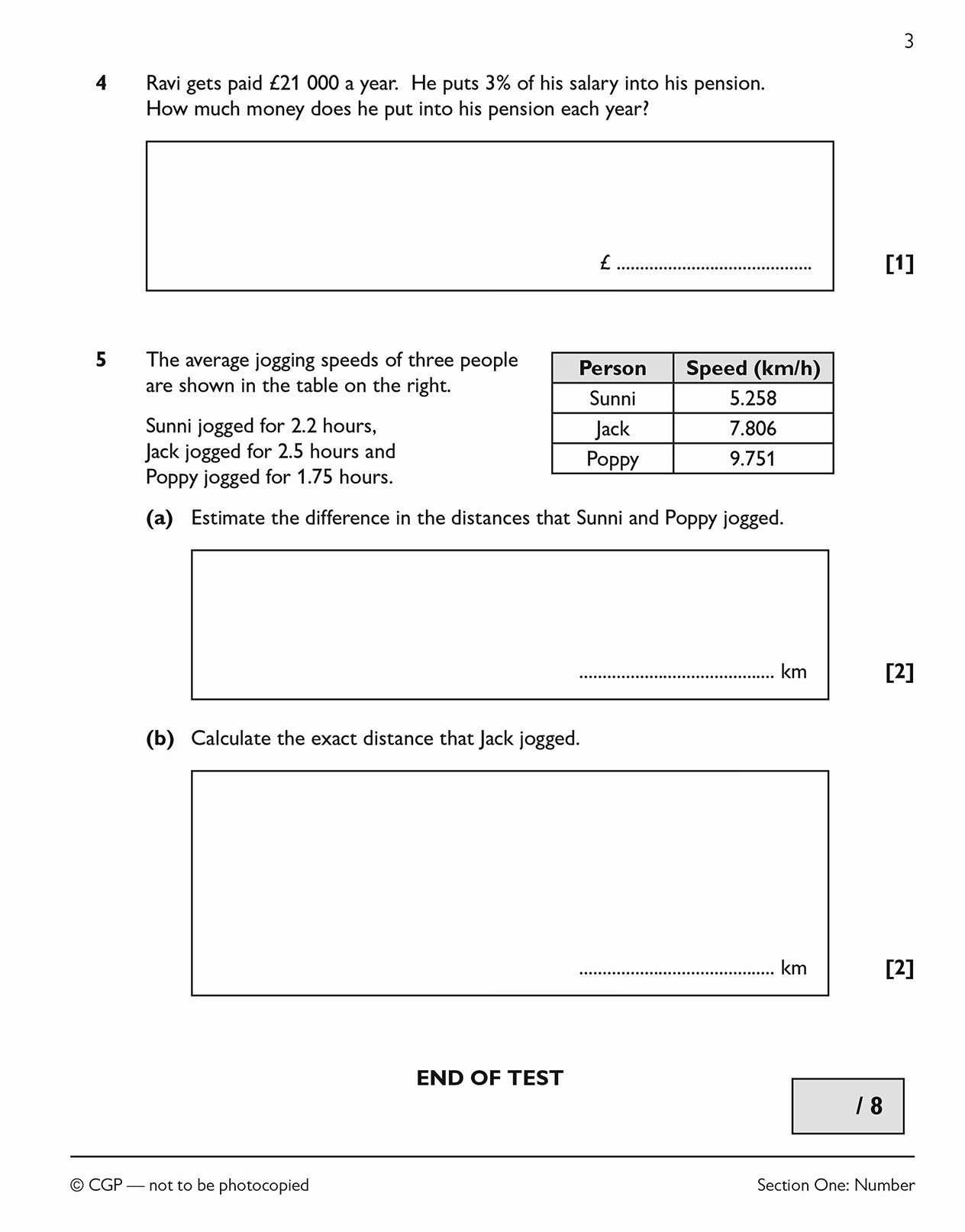Sample of Functional Skills Maths Level 2 10 Min Tests | CGP | with Answers NEW (<li>ISBN : 9781789084863</li>)