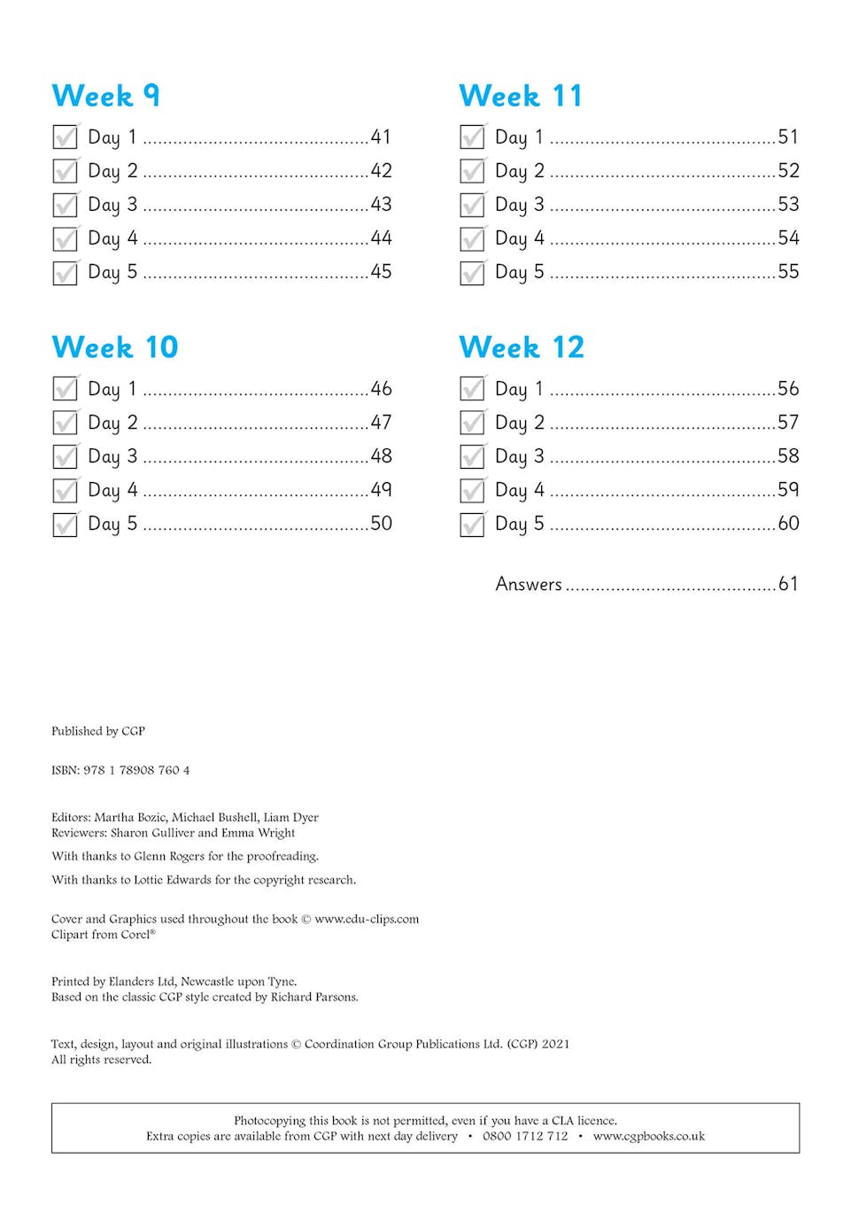 Sample of Reception Daily Practice Books Summer Term Ages 4-5 CGP with Answers NEW ()