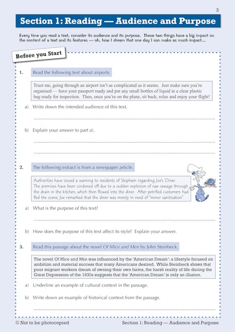 Sample of Year 9 English Study & Workbook Pack (Ages 13-14) ()