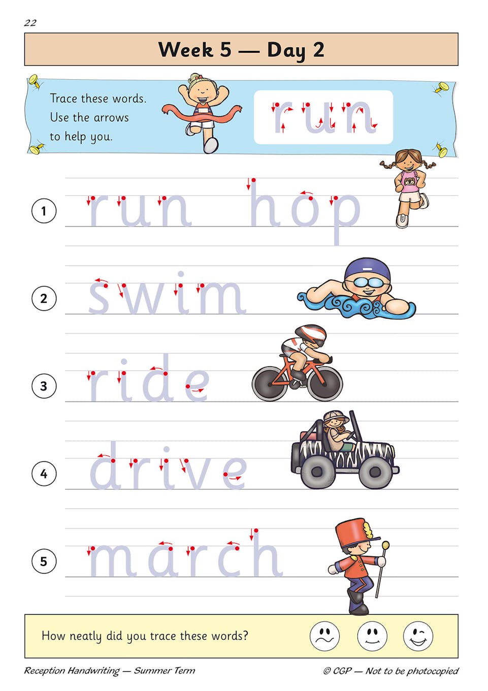 Sample of Reception Daily Practice Books Summer Term Ages 4-5 CGP with Answers NEW ()