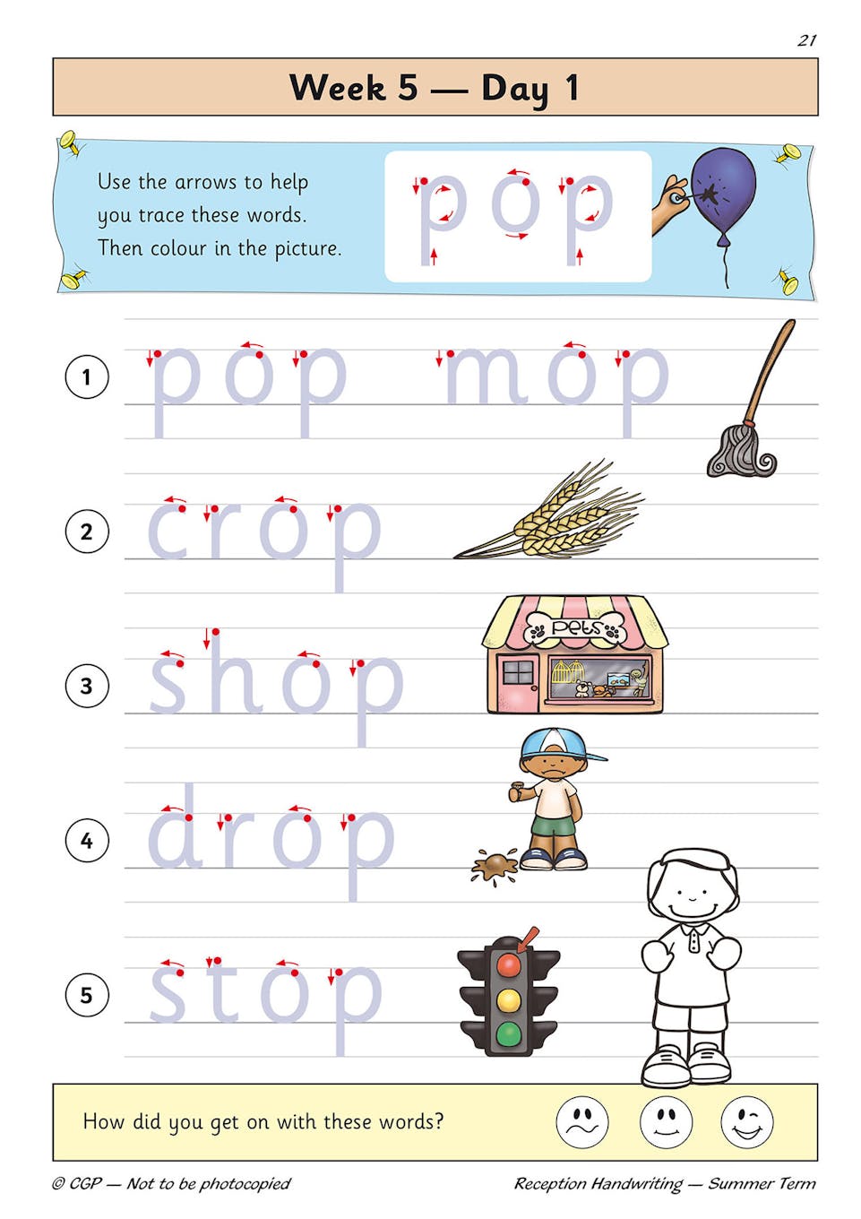 Sample of Reception Daily Practice Books Summer Term Ages 4-5 CGP with Answers NEW ()