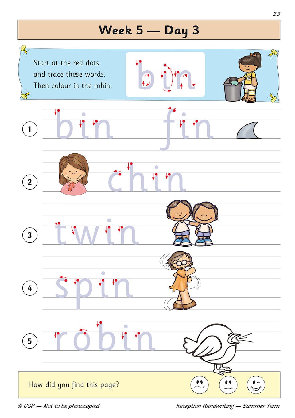 Sample of Reception Daily Practice Books Summer Term Ages 4-5 CGP with Answers NEW ()