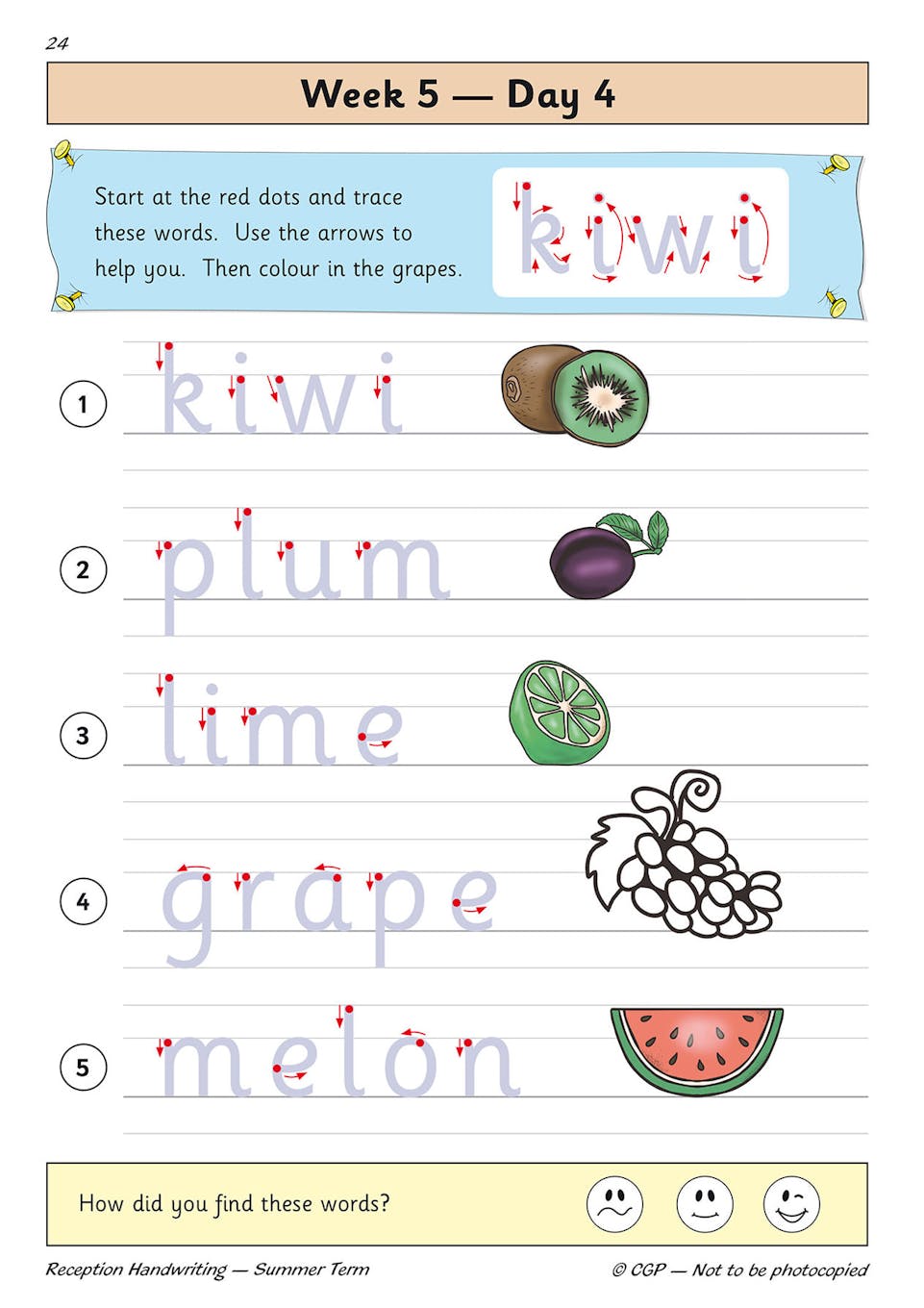 Sample of Reception Daily Practice Books Summer Term Ages 4-5 CGP with Answers NEW ()