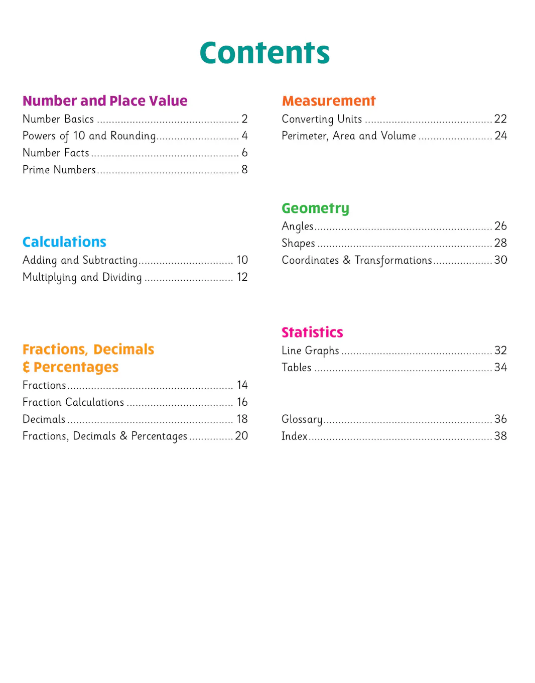Sample of KS2 Y5 Maths English Science Knowledge Organiser Retriever CGP with Answers NEW ()