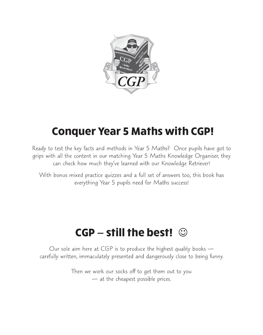 Sample of KS2 Y5 Maths English Science Knowledge Organiser Retriever CGP with Answers NEW ()