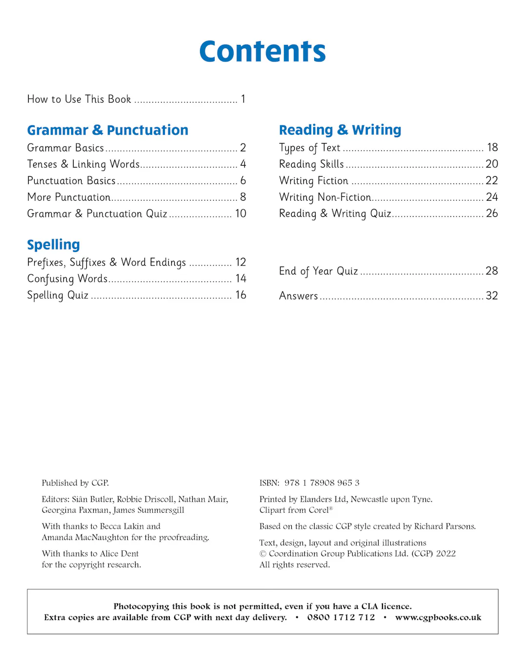 Sample of KS2 Y5 Maths English Science Knowledge Organiser Retriever CGP with Answers NEW ()
