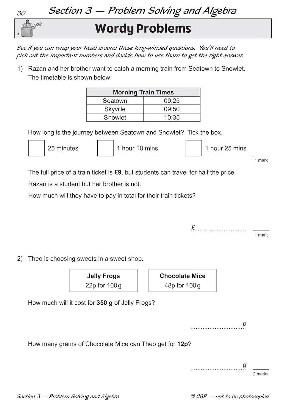 Sample of KS2 Maths SAT Buster Book Set 2026 Ages 10-11 CGP with Answers NEW ()