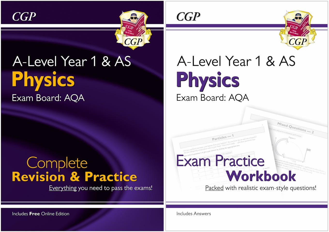 AQA Physics Year 1 & AS Revision & Practice Pack Ages 16-17 CGP with Answers